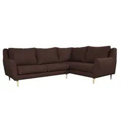 SOFAS HOME - SECCIONAL LENORA FELPA CAFE