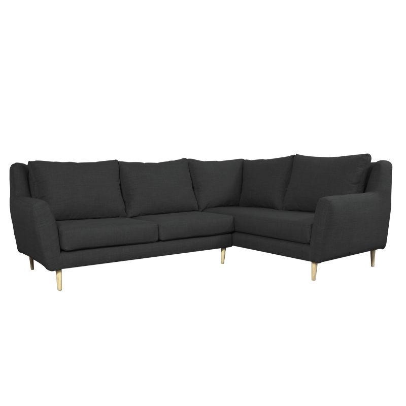 SOFAS HOME - SECCIONAL LENORA CHENILLE TIPO LINO GRAFITO