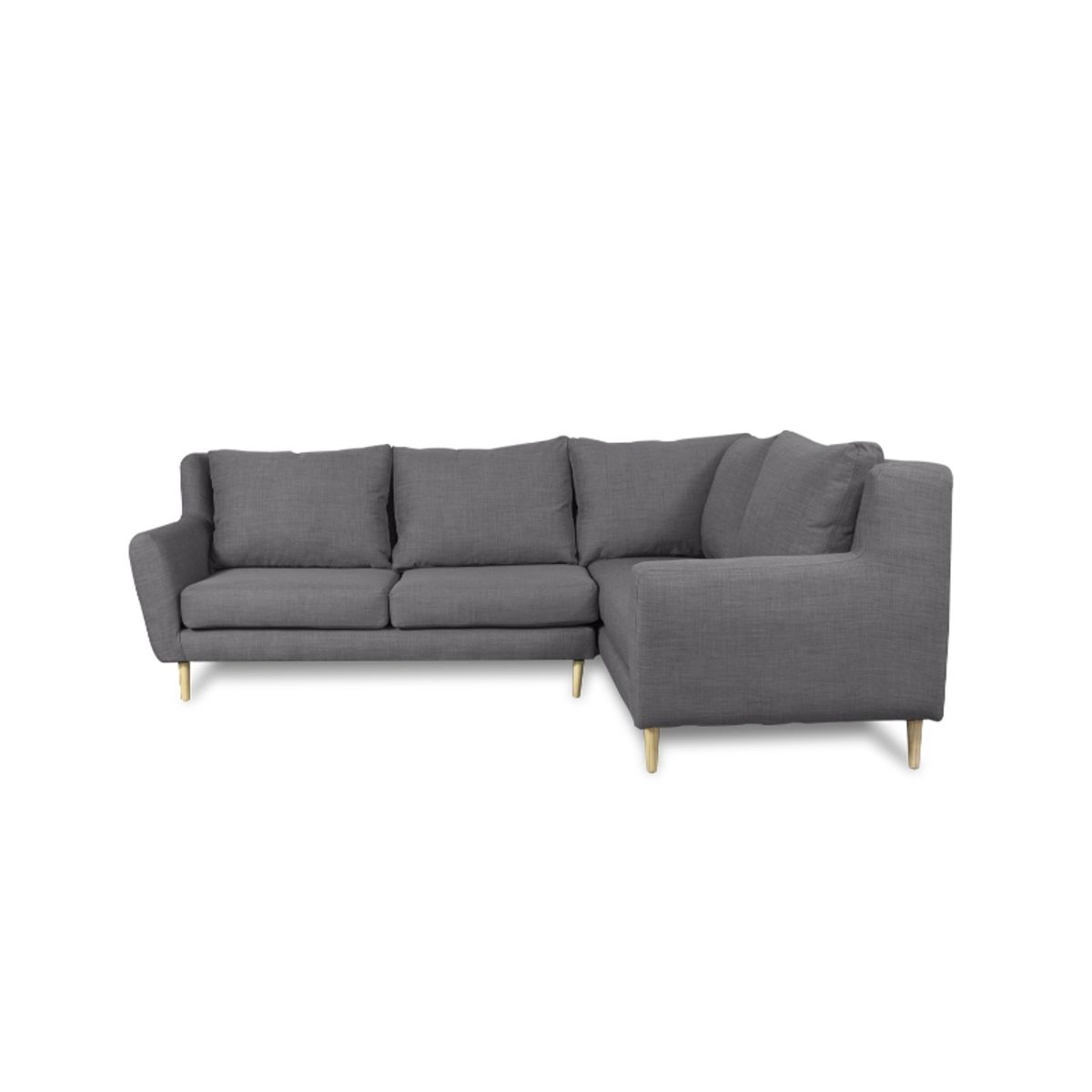 SOFAS HOME - SECCIONAL LENORA FELPA GRIS