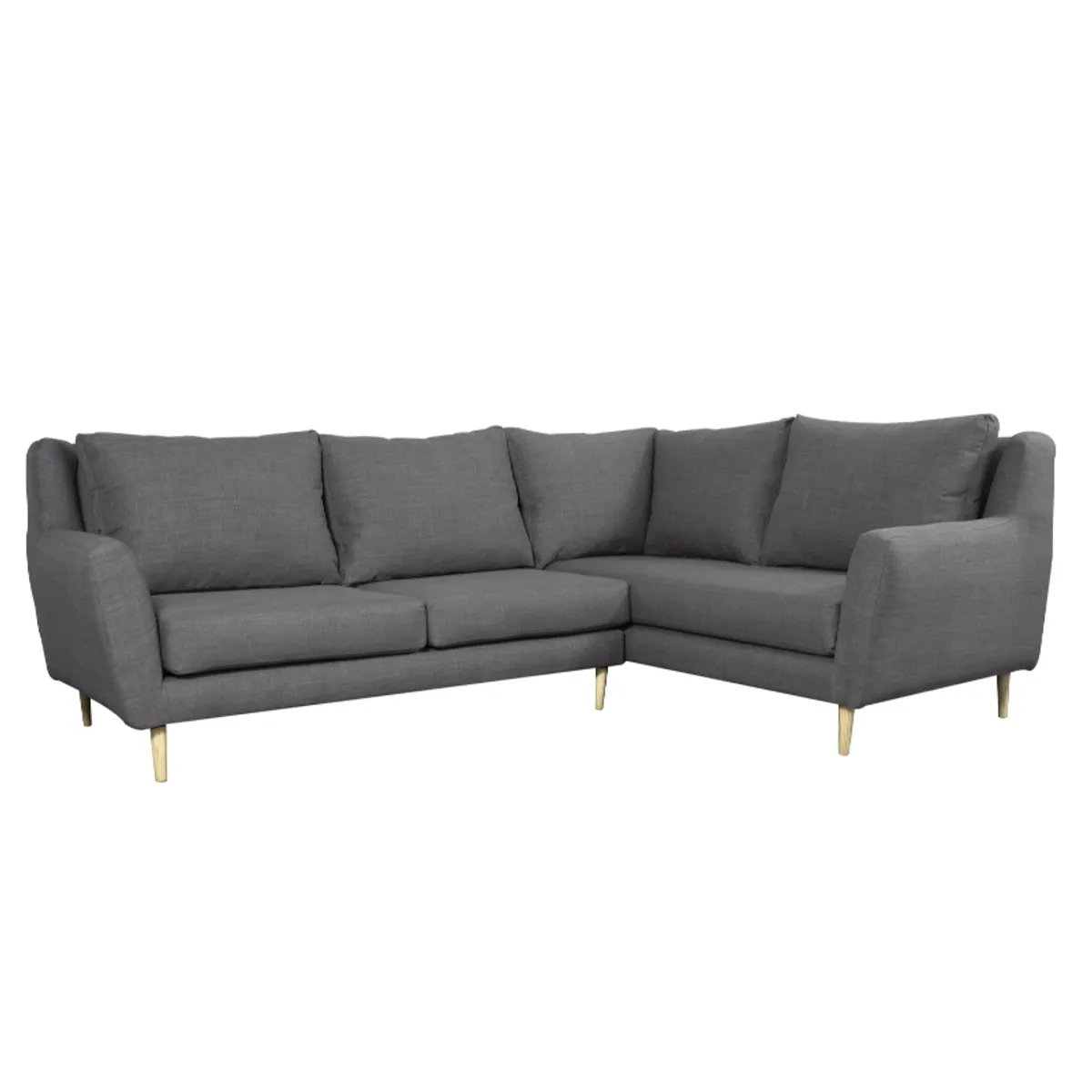SOFAS HOME - SECCIONAL LENORA FELPA GRIS