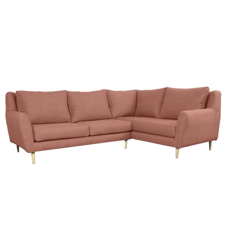 SOFAS HOME - SECCIONAL LENORA CHENILLE TIPO LINO PALO ROSA