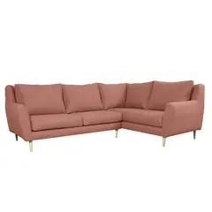 SOFAS HOME - SECCIONAL LENORA CHENILLE TIPO LINO PALO ROSA