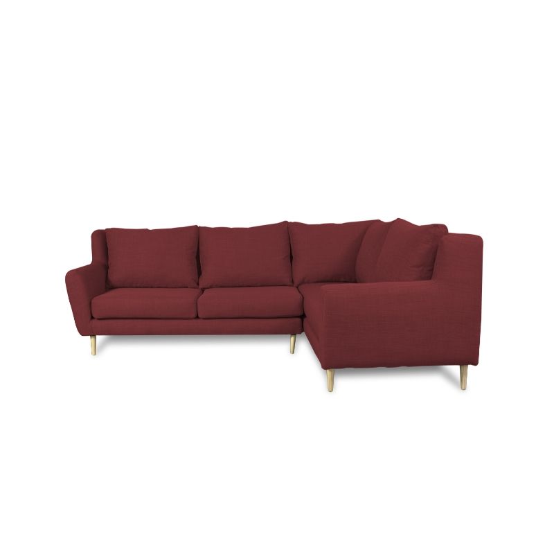 SOFAS HOME - SECCIONAL LENORA CHENILLE TIPO LINO ROJO
