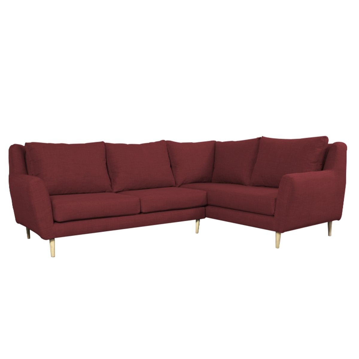 SOFAS HOME - SECCIONAL LENORA CHENILLE TIPO LINO ROJO