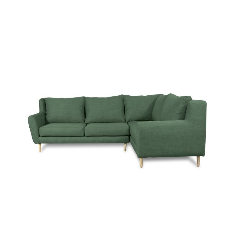 SECCIONAL LENORA CHENILLE TIPO LINO VERDE