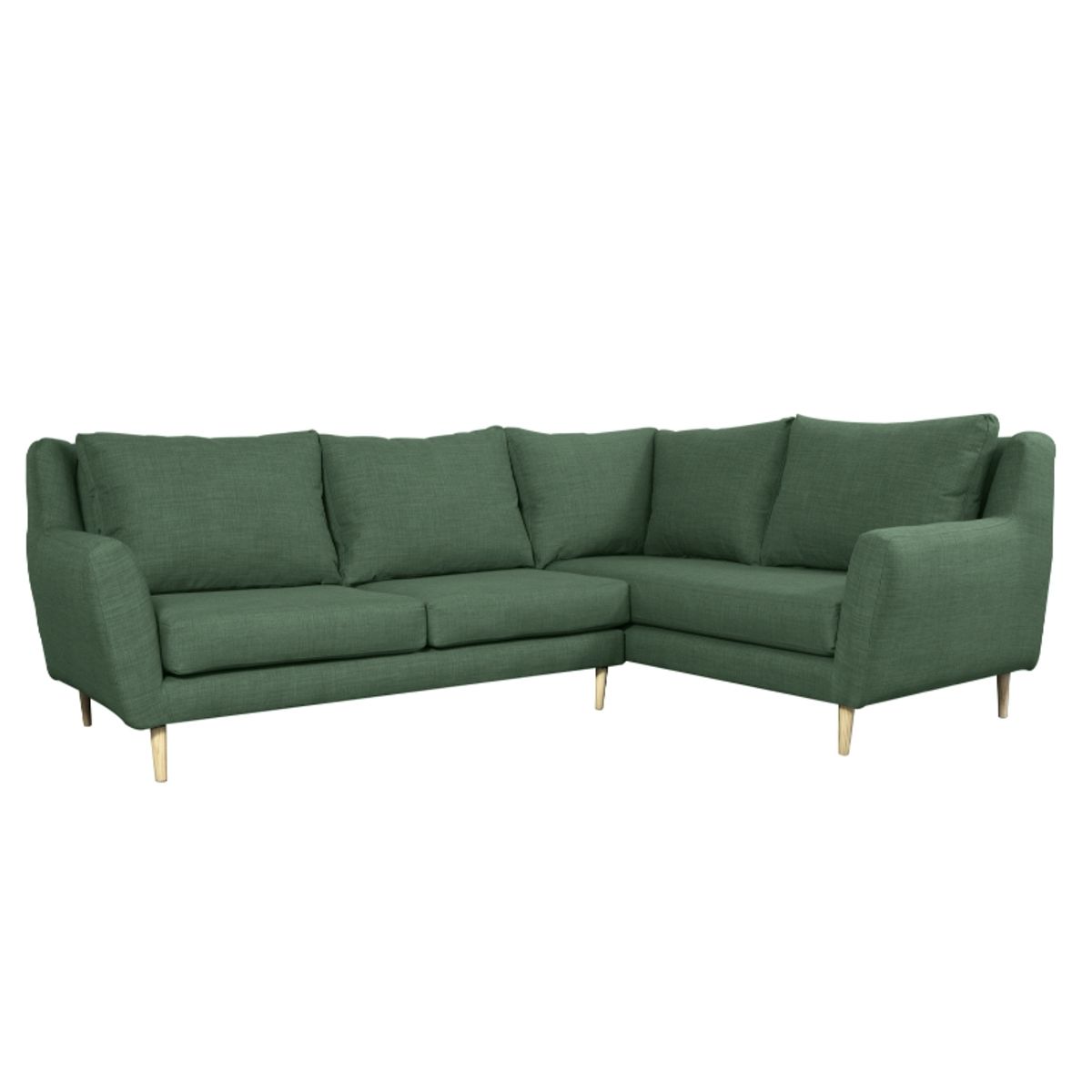 SOFAS HOME - SECCIONAL LENORA CHENILLE TIPO LINO VERDE