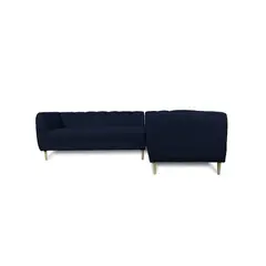 SOFAS HOME - SECCIONAL LYNETTE CHENILLE TIPO LINO AZUL