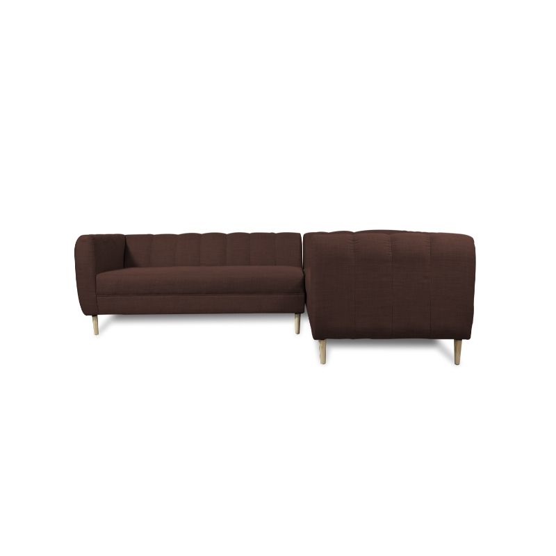 SOFAS HOME - SECCIONAL LYNETTE CHENILLE TIPO LINO CAFE