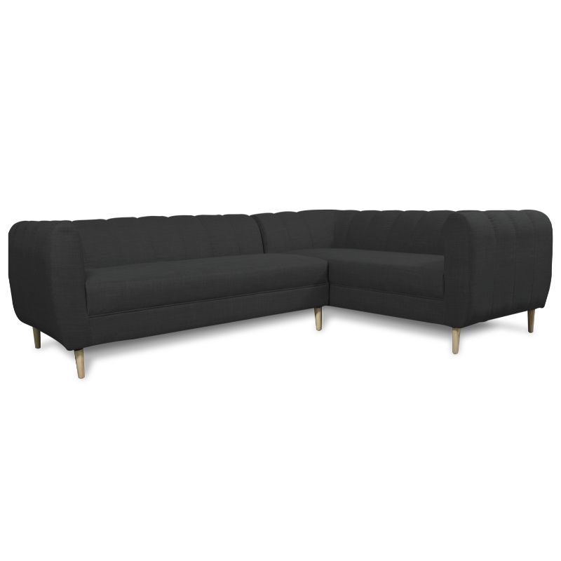 SOFAS HOME - SECCIONAL LYNETTE CHENILLE TIPO LINO GRAFITO