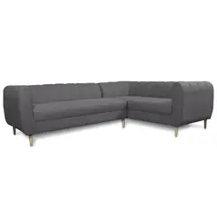 SOFAS HOME - SECCIONAL LYNETTE CHENILLE TIPO LINO GRIS