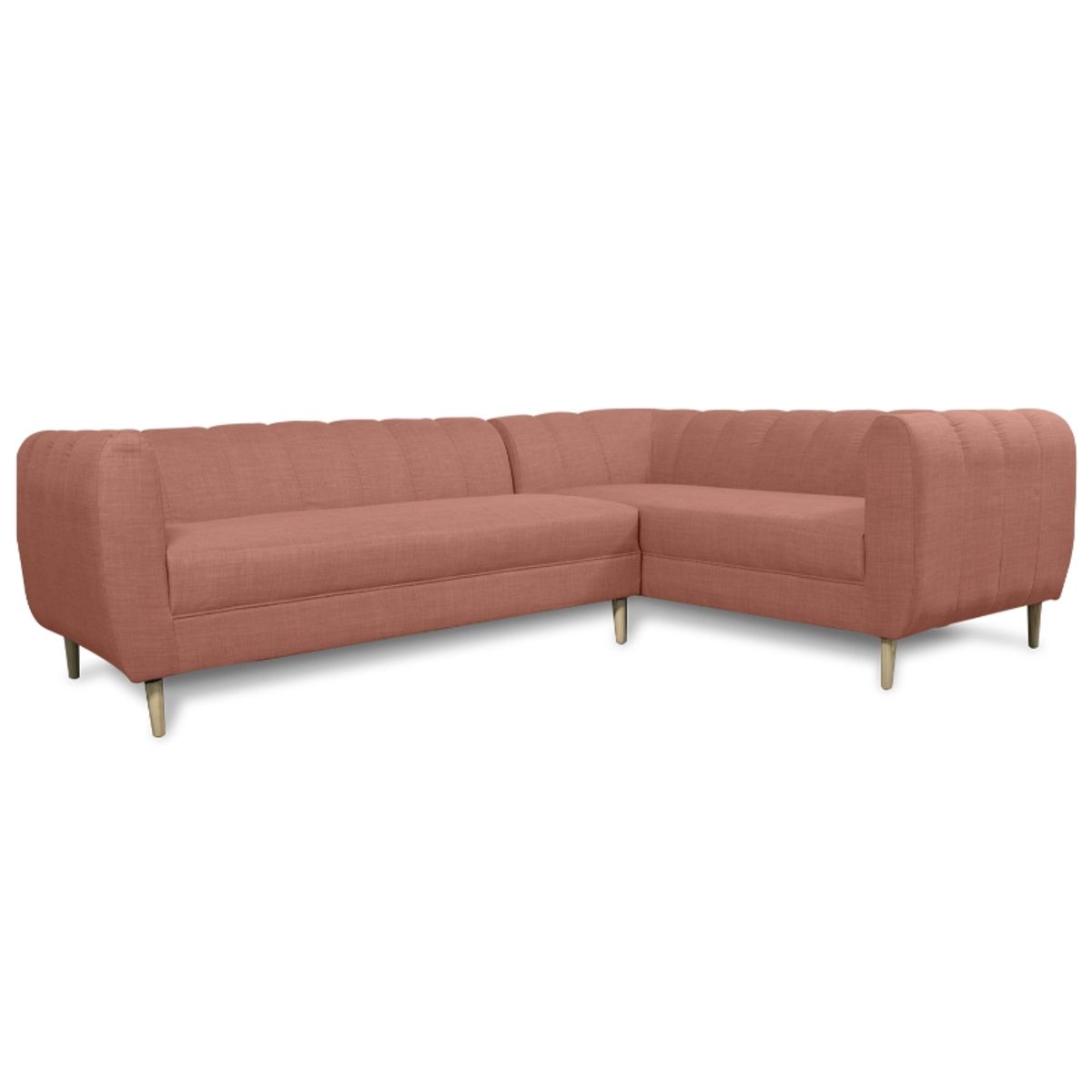 SOFAS HOME - SECCIONAL LYNETTE CHENILLE TIPO LINO PALO ROSA