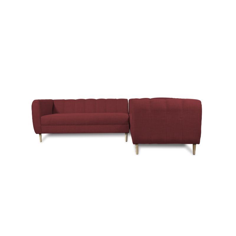 SOFAS HOME - SECCIONAL LYNETTE CHENILLE TIPO LINO ROJO