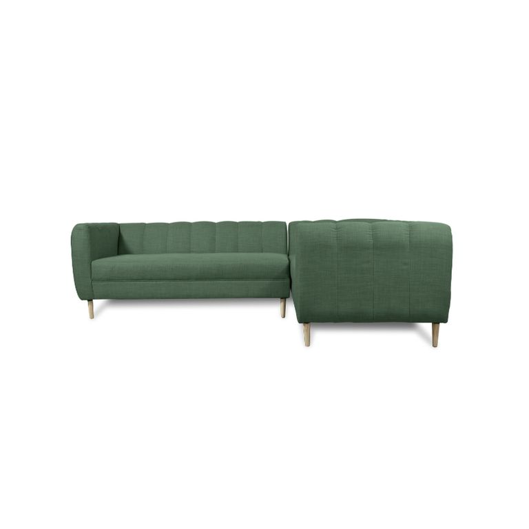 SECCIONAL LYNETTE CHENILLE TIPO LINO VERDE