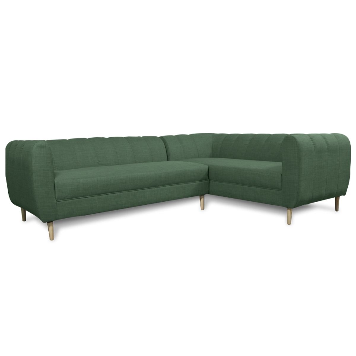 SOFAS HOME - SECCIONAL LYNETTE CHENILLE TIPO LINO VERDE