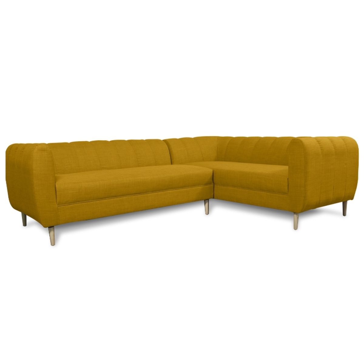 SOFAS HOME - SECCIONAL LYNETTE FELPA AMBARINO