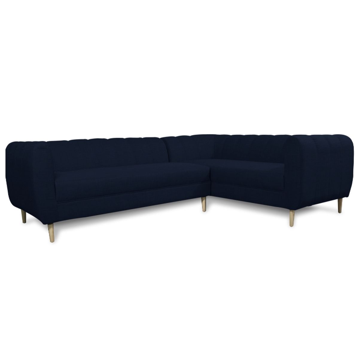 SOFAS HOME - SECCIONAL LYNETTE FELPA AZUL