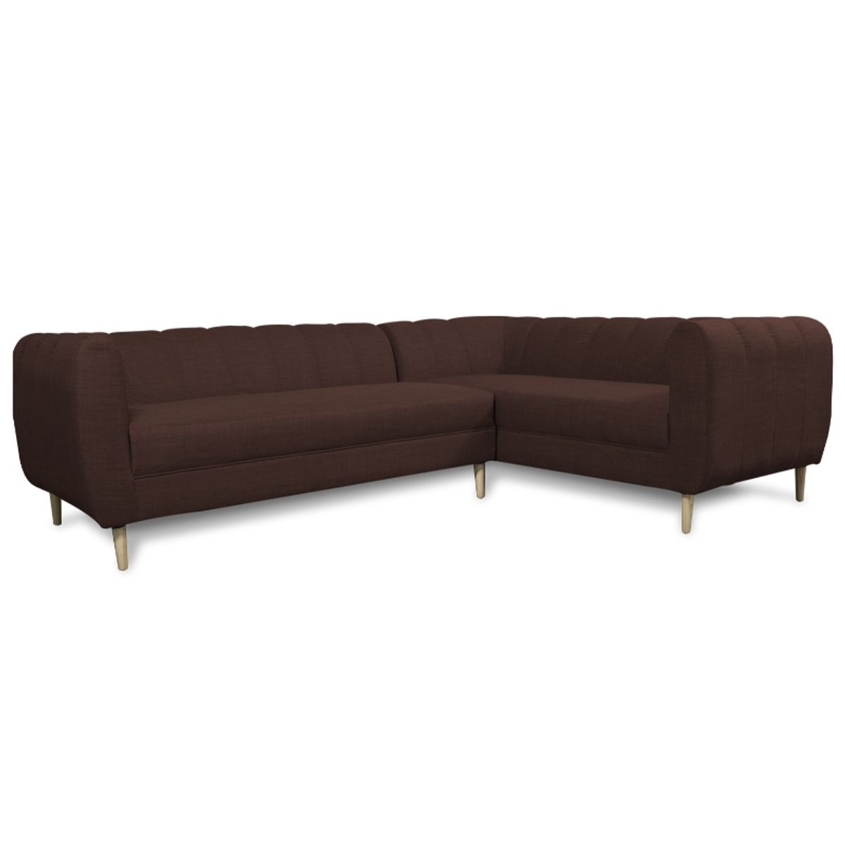 SOFAS HOME - SECCIONAL LYNETTE FELPA CAFE