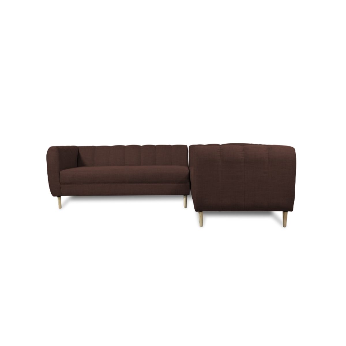SOFAS HOME - SECCIONAL LYNETTE FELPA CAFE