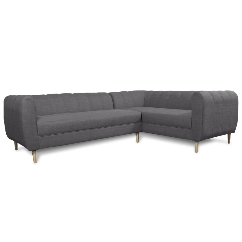 SOFAS HOME - SECCIONAL LYNETTE FELPA GRIS