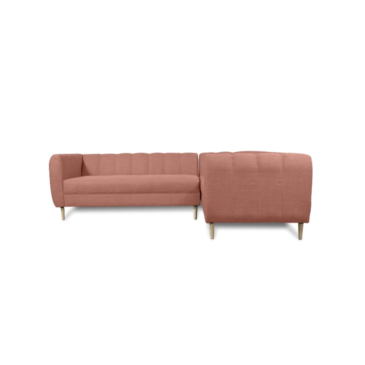 SOFAS HOME - SECCIONAL LYNETTE FELPA PALO ROSA