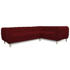 SOFAS HOME - SECCIONAL LYNETTE FELPA ROJO