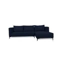 SOFAS HOME - SECCIONAL SURIA CHENILLE TIPO LINO AZUL