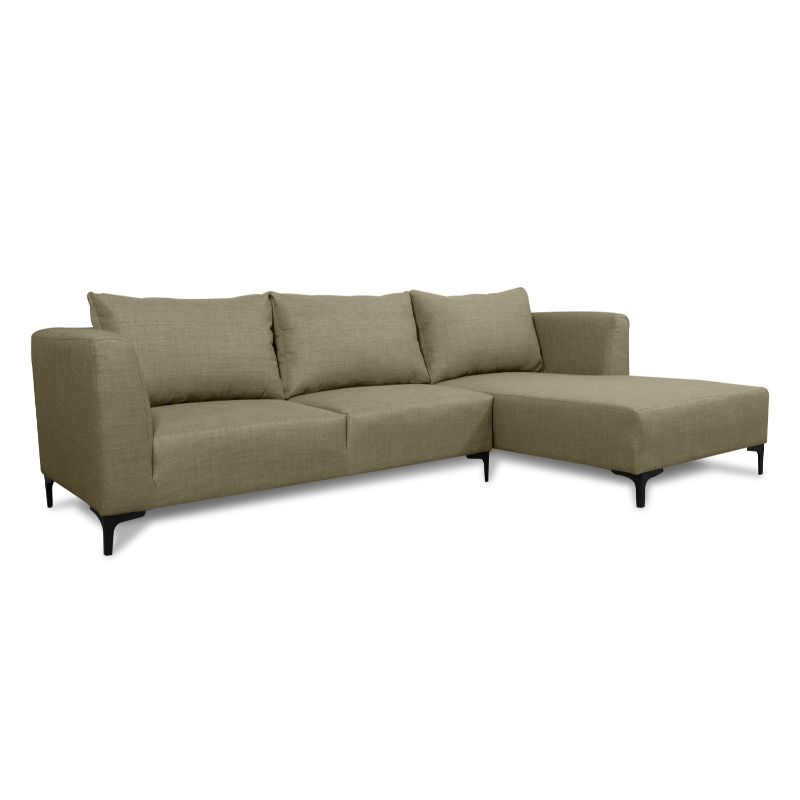 SOFAS HOME - SECCIONAL SURIA CHENILLE TIPO LINO BEIGE
