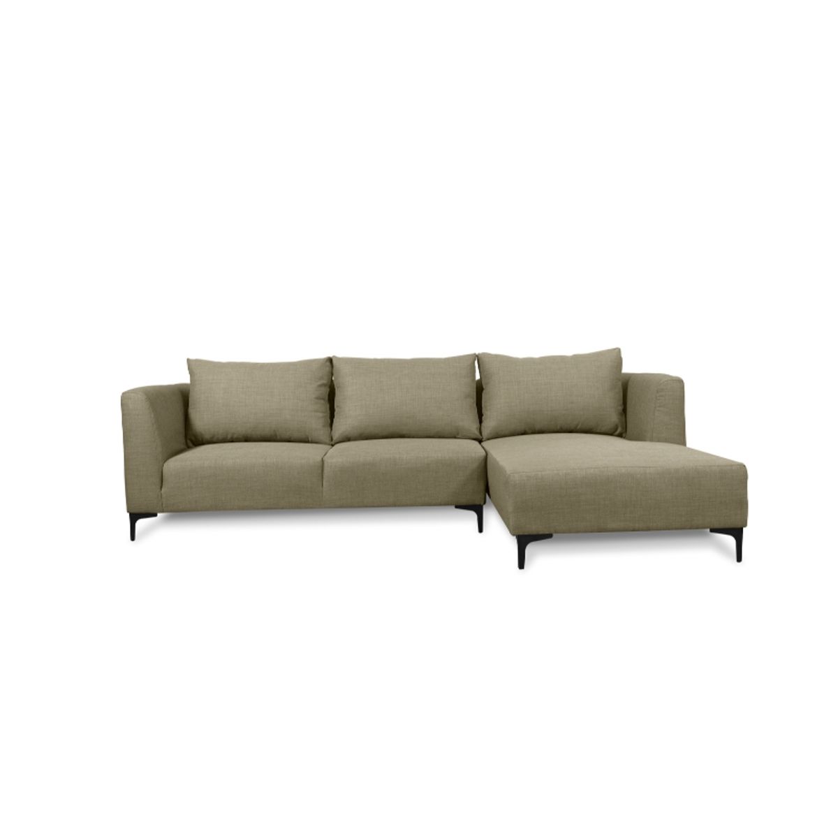 SOFAS HOME - SECCIONAL SURIA CHENILLE TIPO LINO BEIGE