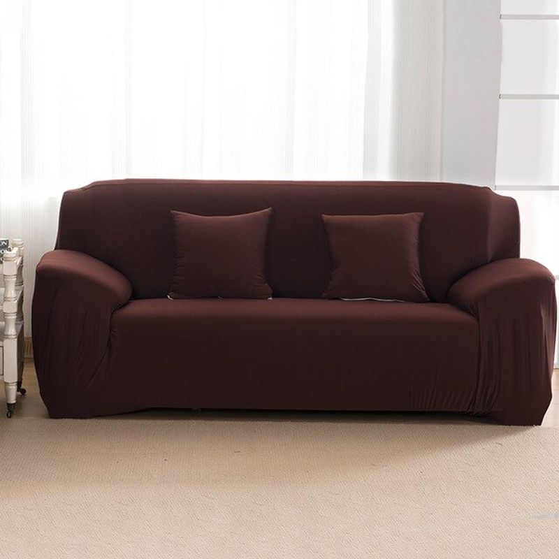 GENERICO - funda cubre sillón, sofá 2 cuerpo café elástizada ajustable unicolor.…