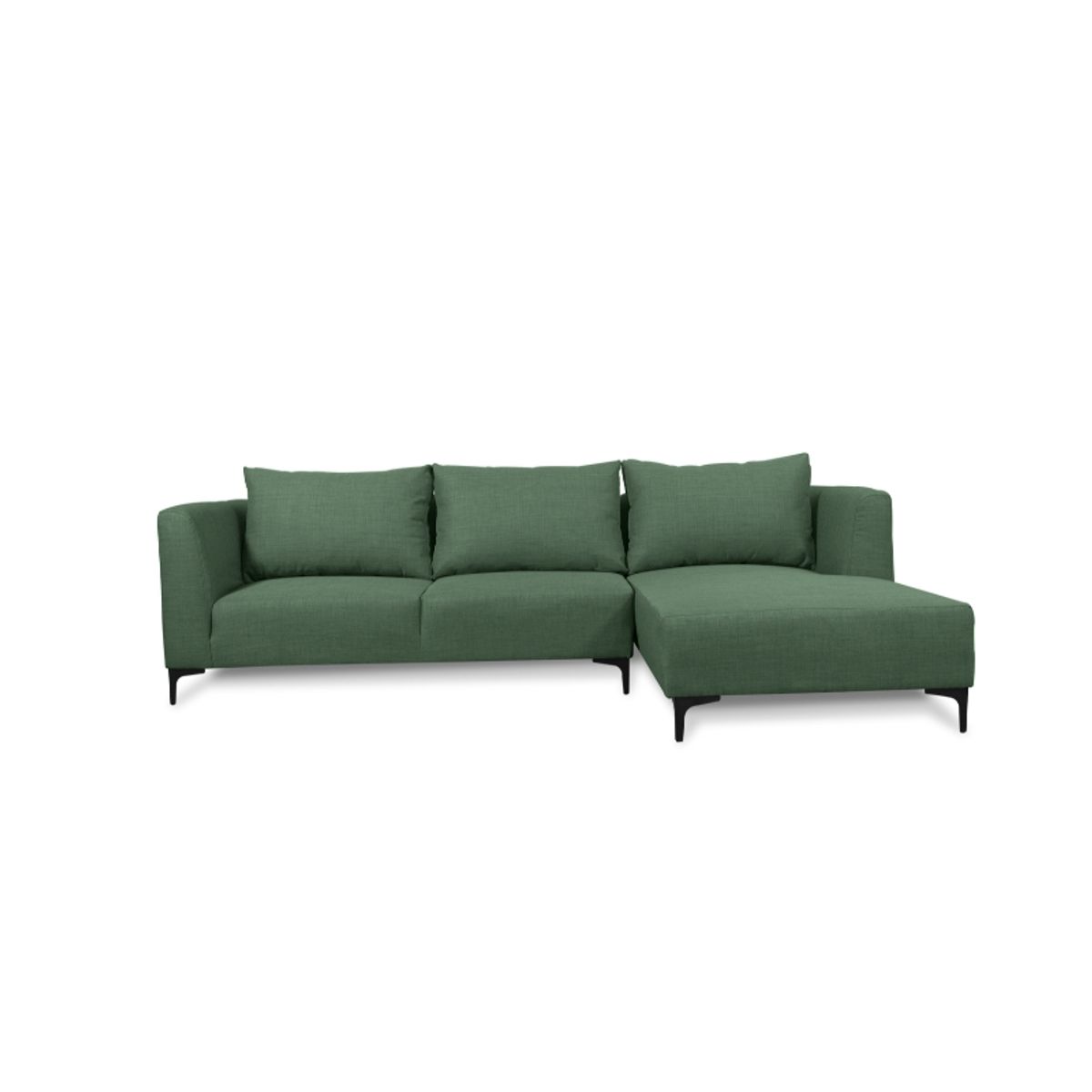 SOFAS HOME - SECCIONAL SURIA CHENILLE TIPO LINO VERDE
