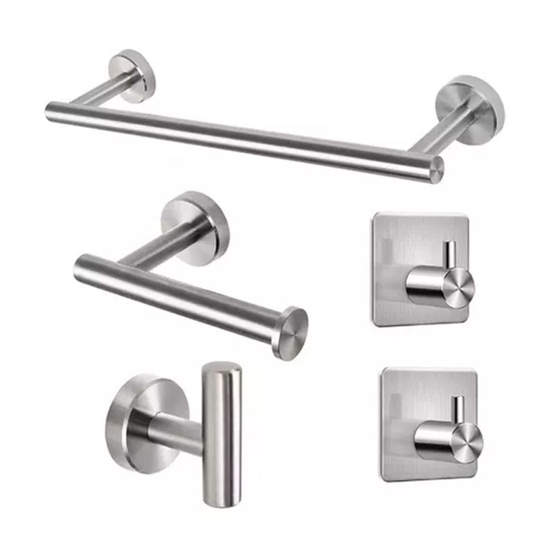 GENERICO - Set De 5 Accesorios De Baño Acero Inoxidable Plateado
