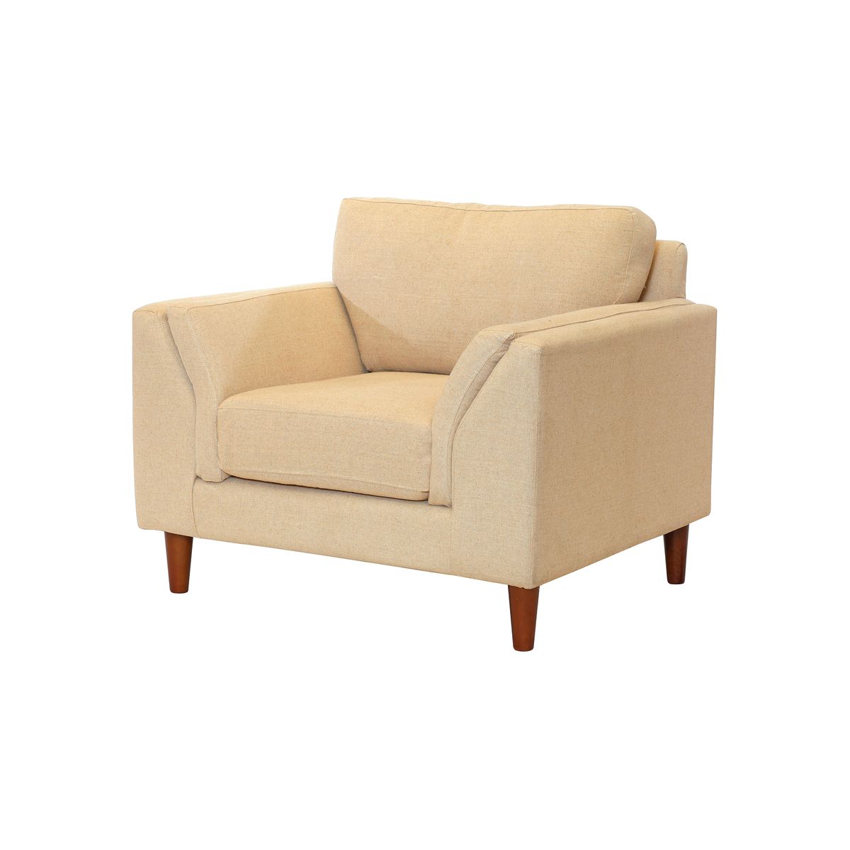 LATAM HOME - Sofá Milan 1 Cuerpo Lino Natural