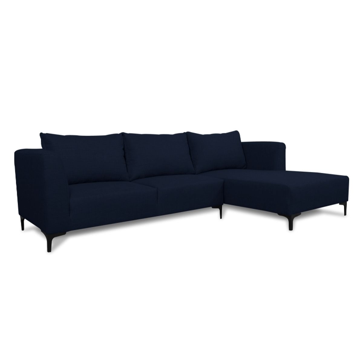 SOFAS HOME - SECCIONAL SURIA FELPA AZUL