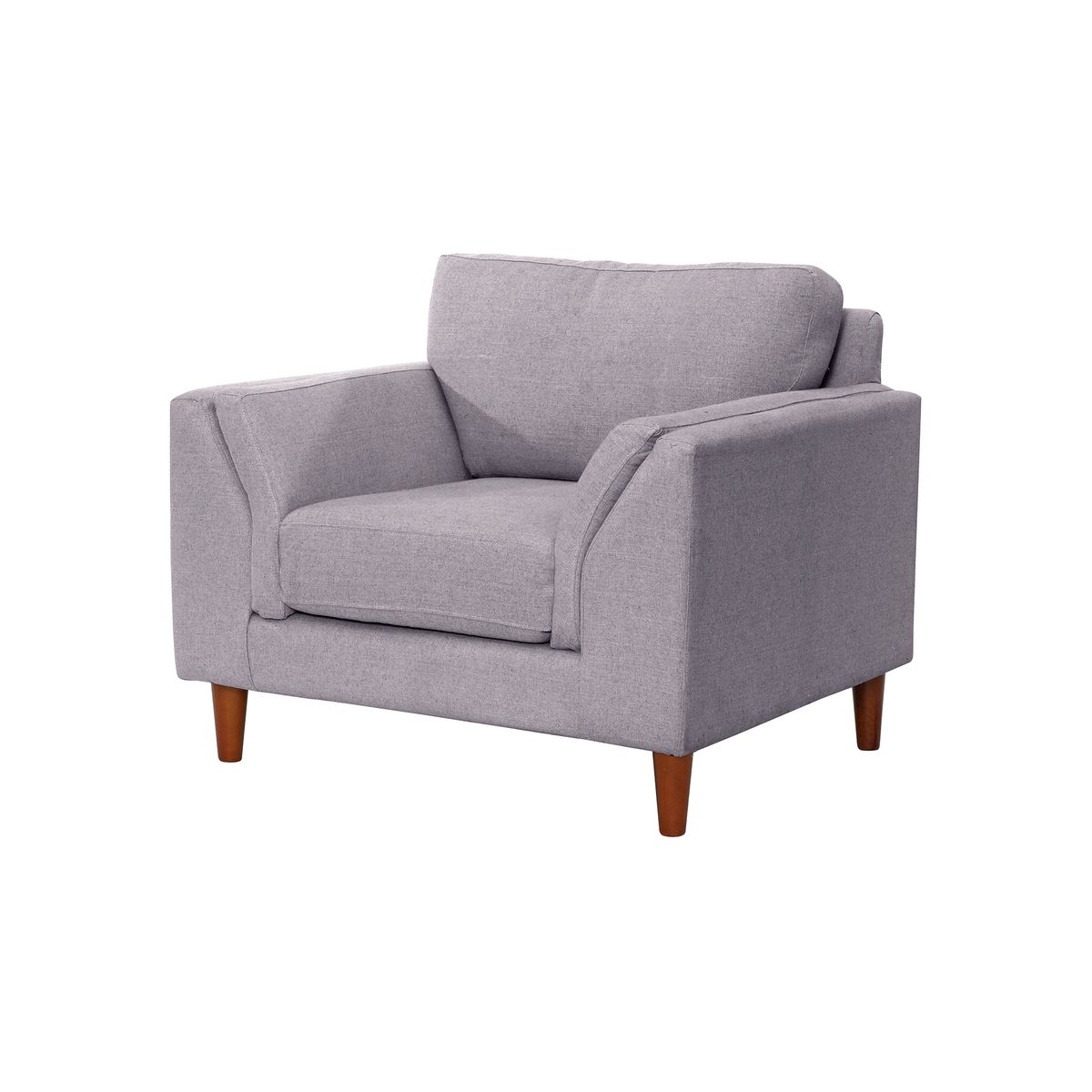 LATAM HOME - Sofá Milan 1 Cuerpo Lino Gris Claro