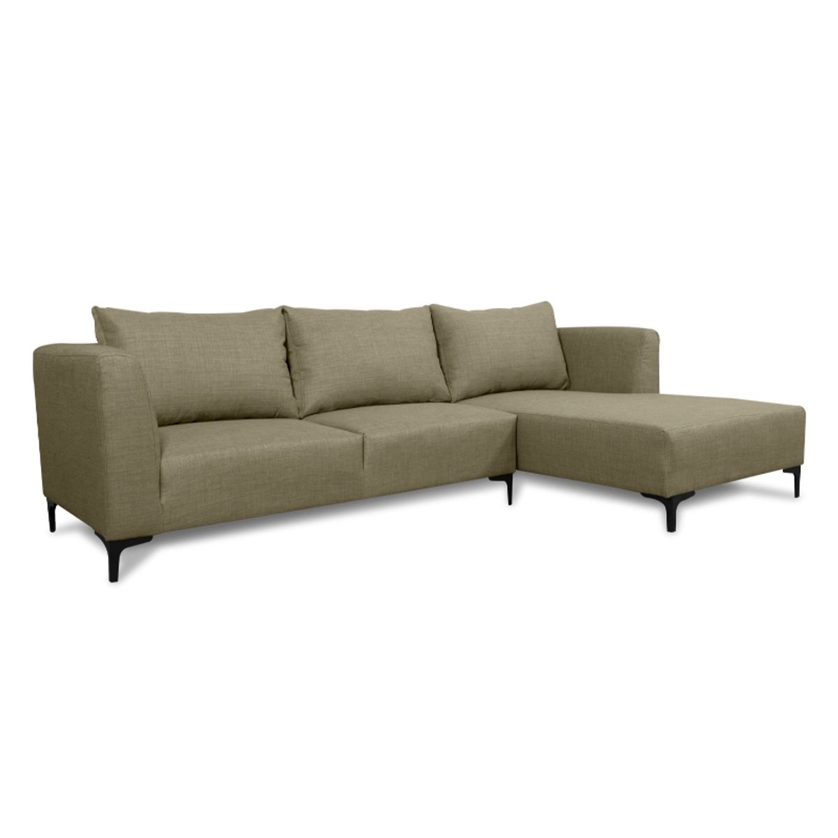SOFAS HOME - SECCIONAL SURIA FELPA BEIGE