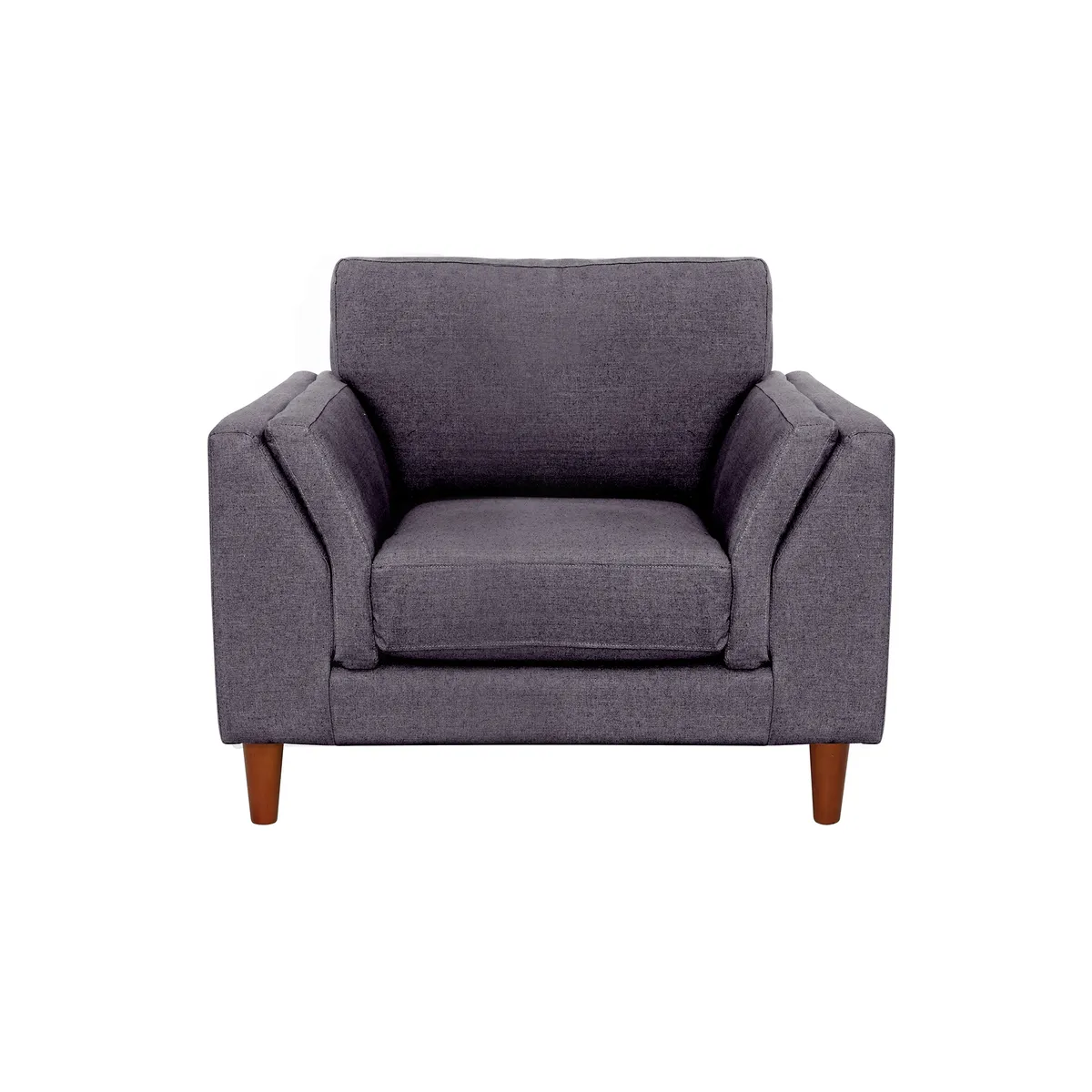 LATAM HOME - Sofá Milan 1 Cuerpo Lino Gris Oscuro