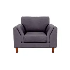 LATAM HOME - Sofá Milan 1 Cuerpo Lino Gris Oscuro