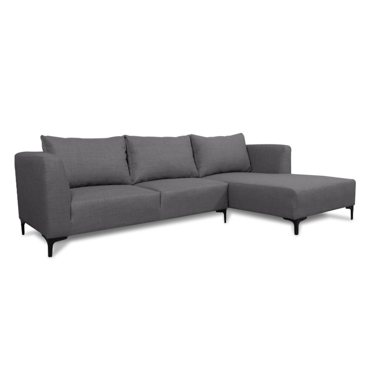 SOFAS HOME - SECCIONAL SURIA FELPA GRIS