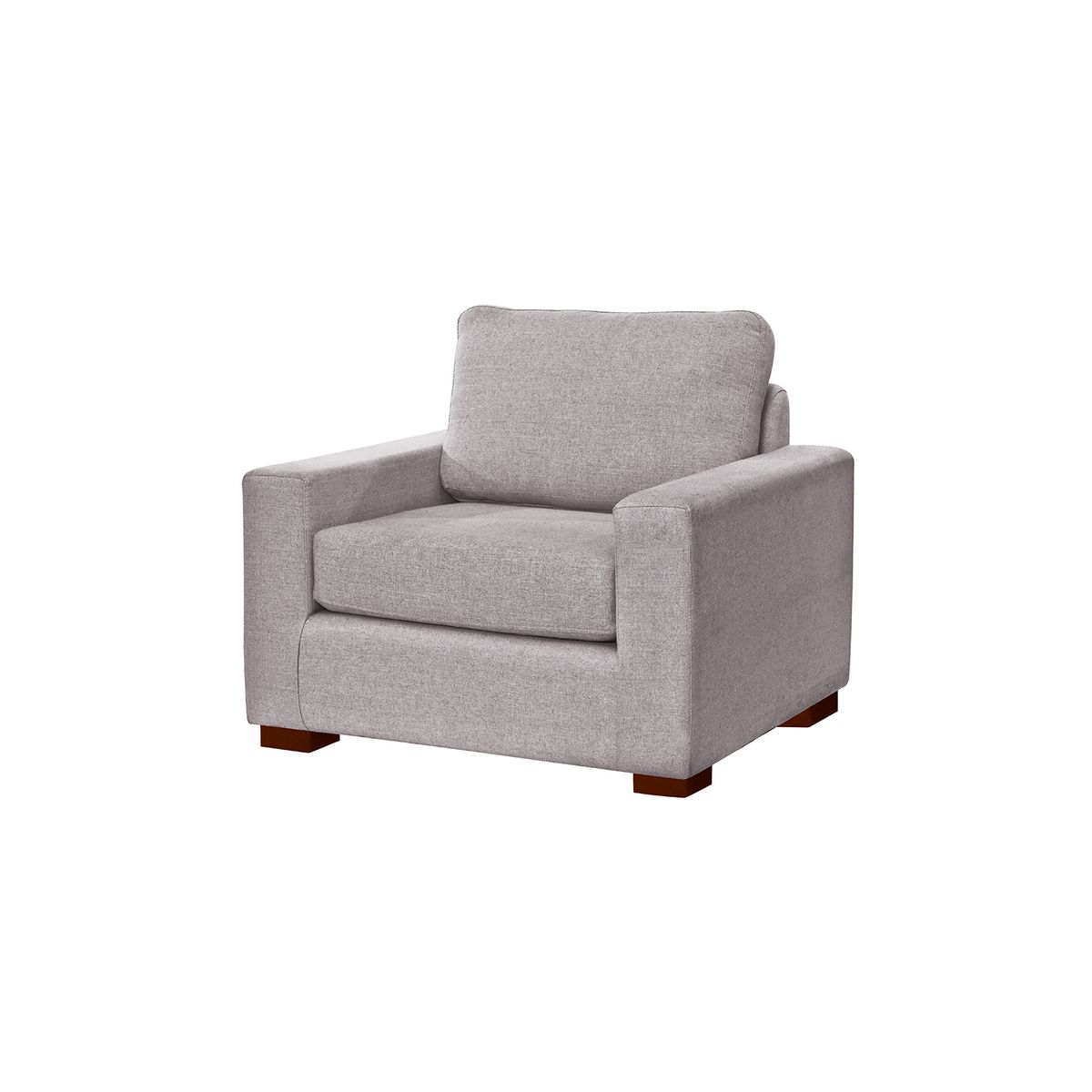 LATAM HOME - Sofá Livorno 1 Cuerpo Lino Gris Claro