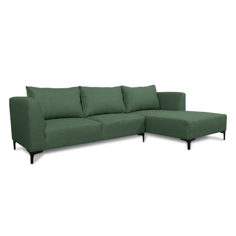SOFAS HOME - SECCIONAL SURIA FELPA VERDE
