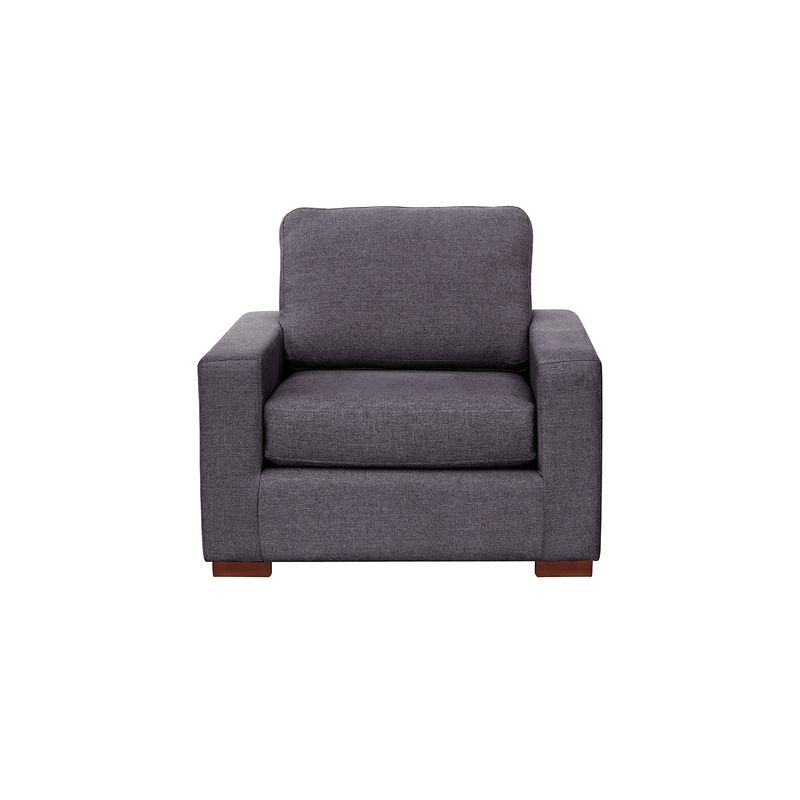 LATAM HOME - Sofá Livorno 1 Cuerpo Lino Gris Oscuro