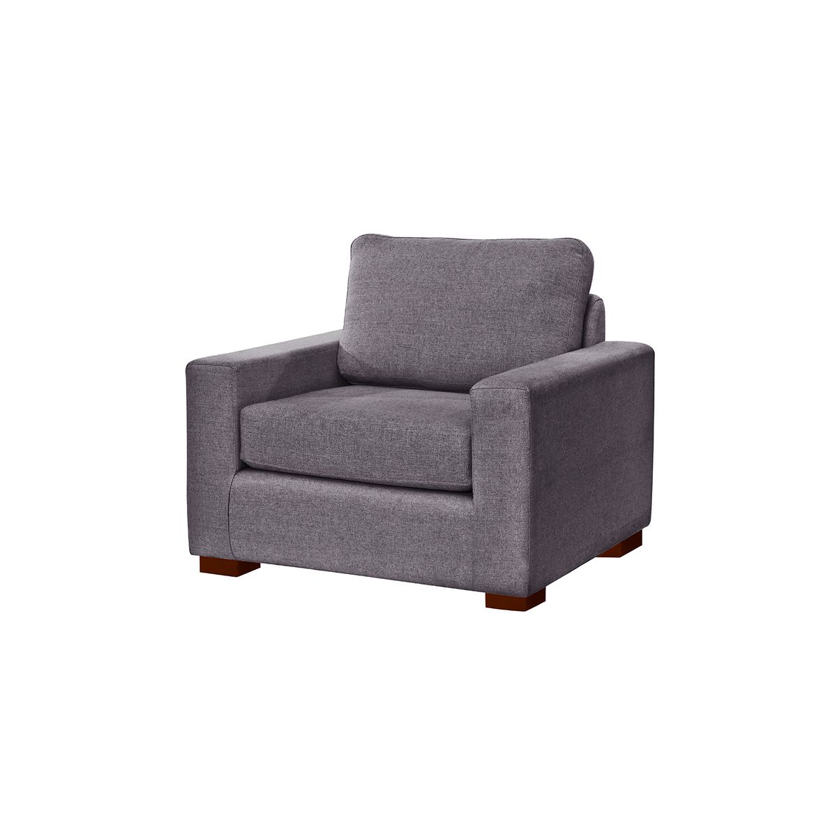 LATAM HOME - Sofá Livorno 1 Cuerpo Lino Gris Oscuro