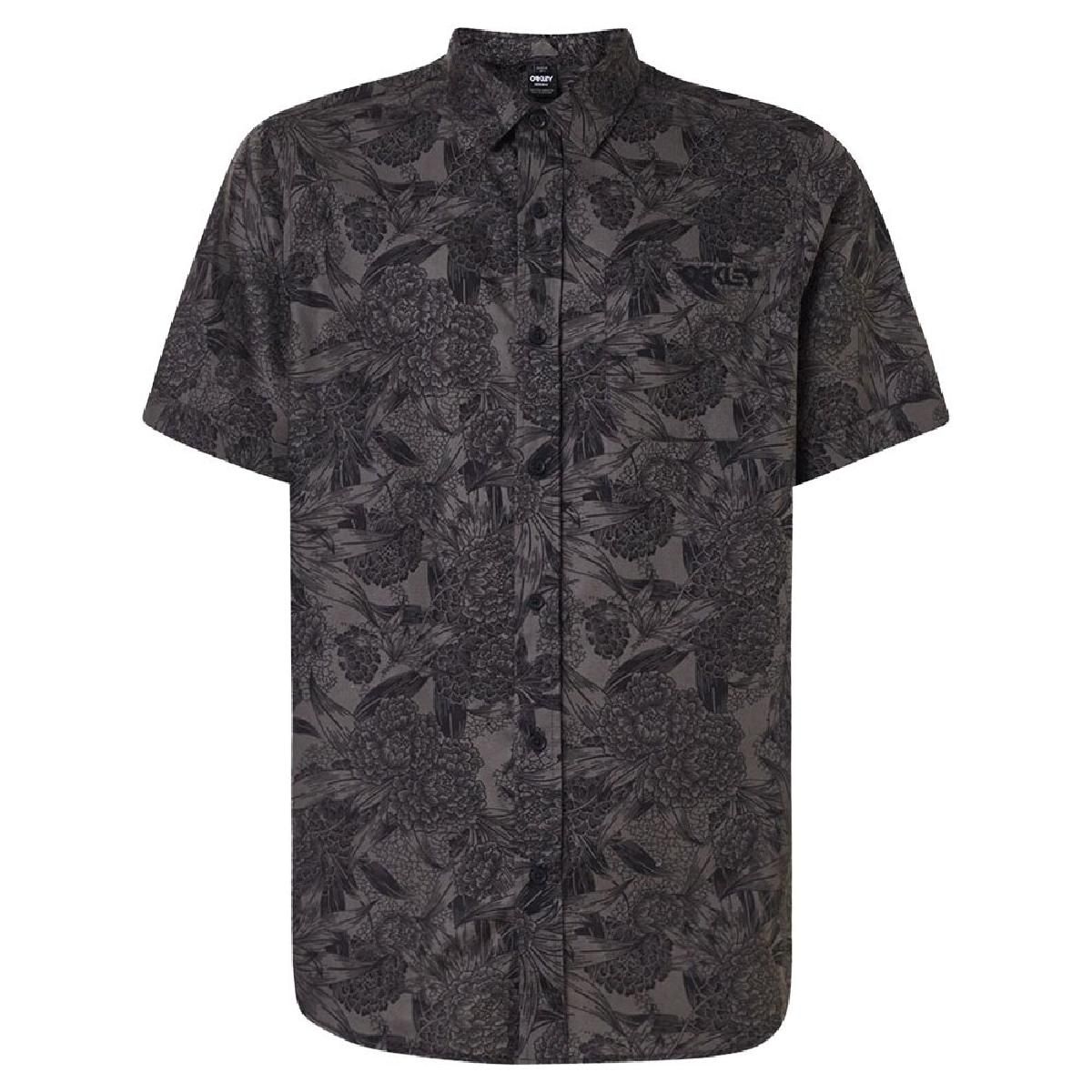 OAKLEY - Camisa Oakley All Over Dark Floral Hombre Gris