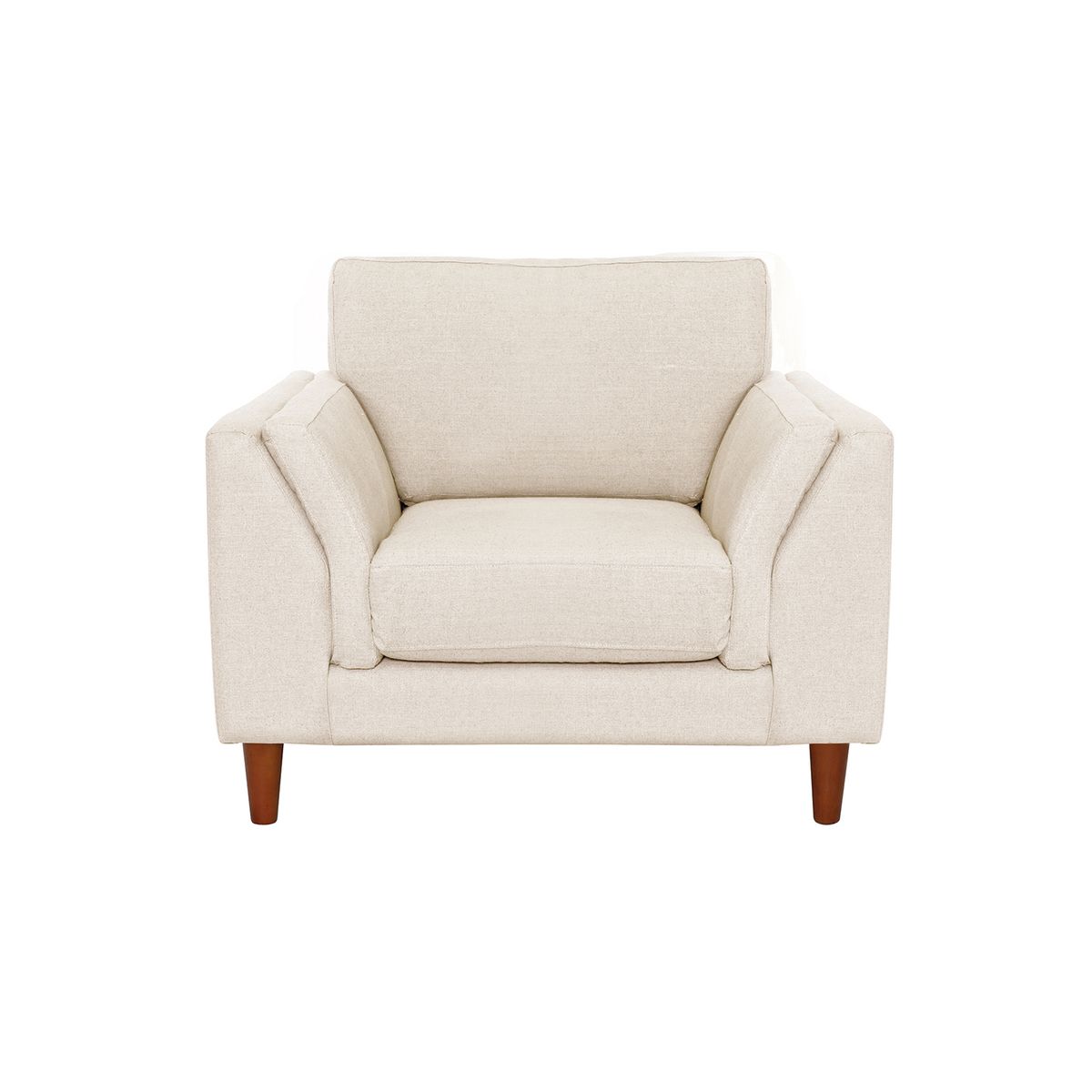 LATAM HOME - Sofá Milan 1 Cuerpo Lino Blanco