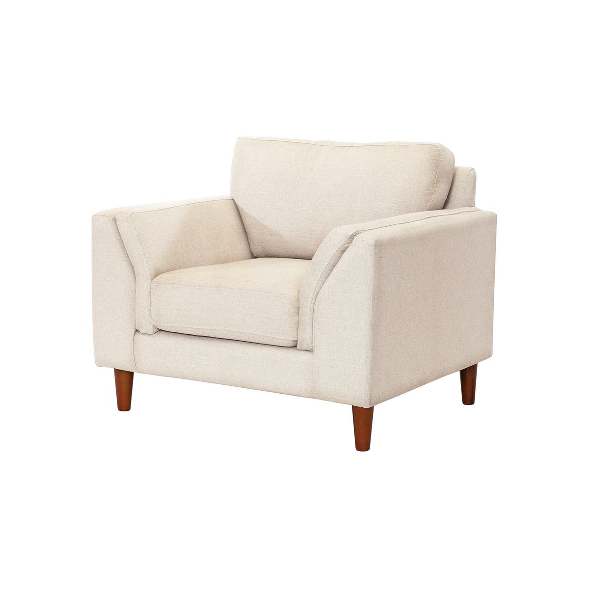 LATAM HOME - Sofá Milan 1 Cuerpo Lino Blanco