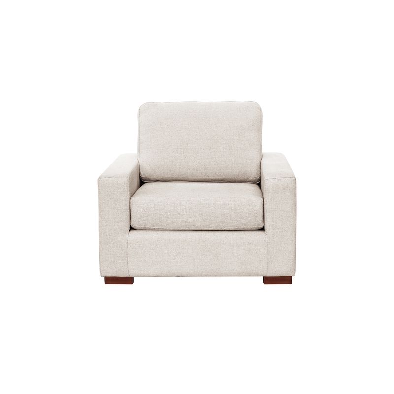 LATAM HOME - Sofá Livorno 1 Cuerpo Lino Blanco