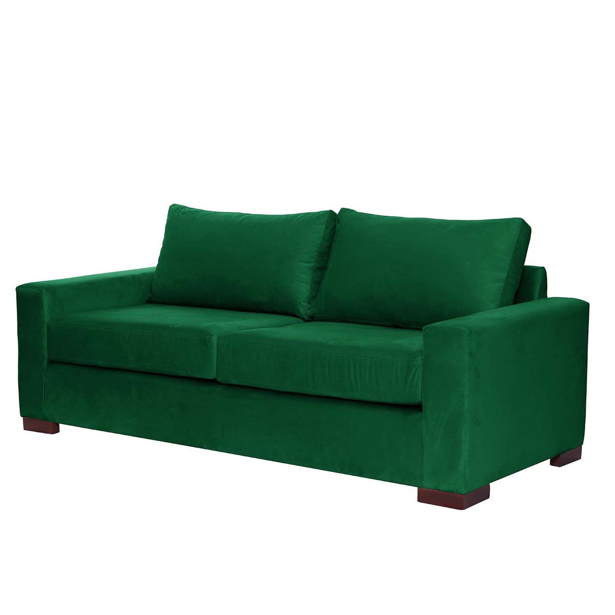 LATAM HOME - Sofá Livorno 3 Cuerpos Tela Velvet Verde