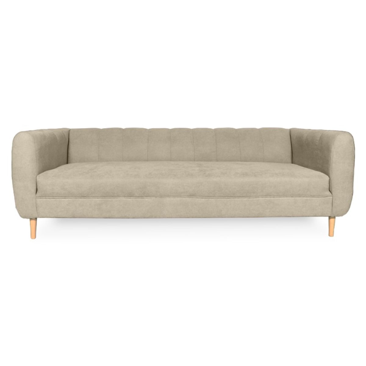 SOFAS HOME - SOFA LYNETTE CHENILLE TIPO LINO BEIGE 2 CUERPOS