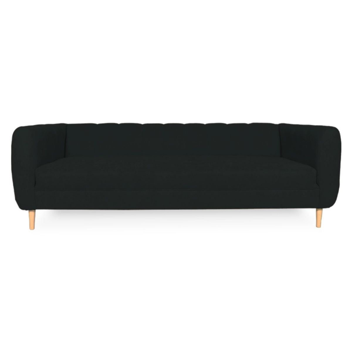 SOFAS HOME - SOFA LYNETTE CHENILLE TIPO LINO GRAFITO 2 CUERPOS