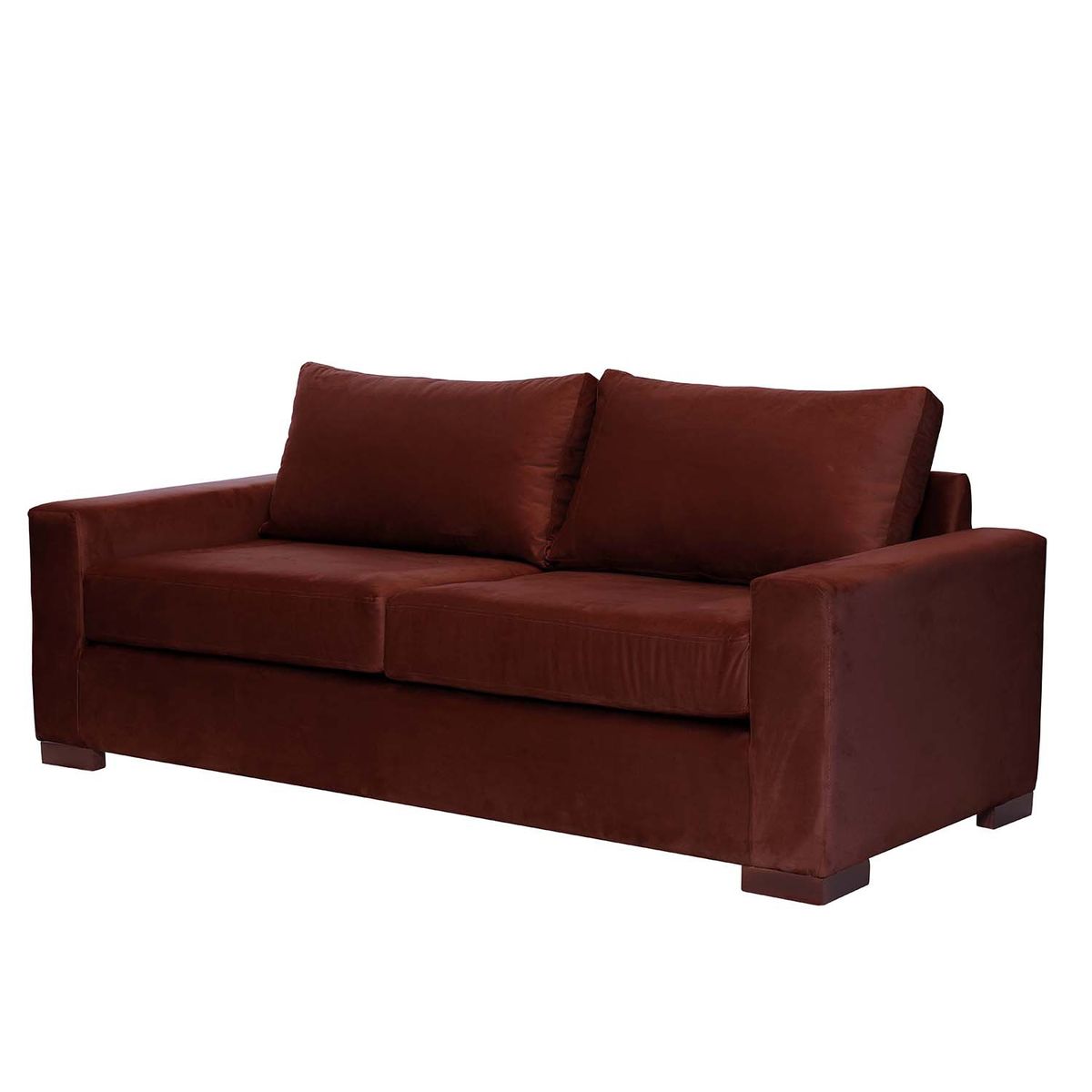 LATAM HOME - Sofá Latam Home Livorno 3 Cuerpos Chocolate Tela Velvet